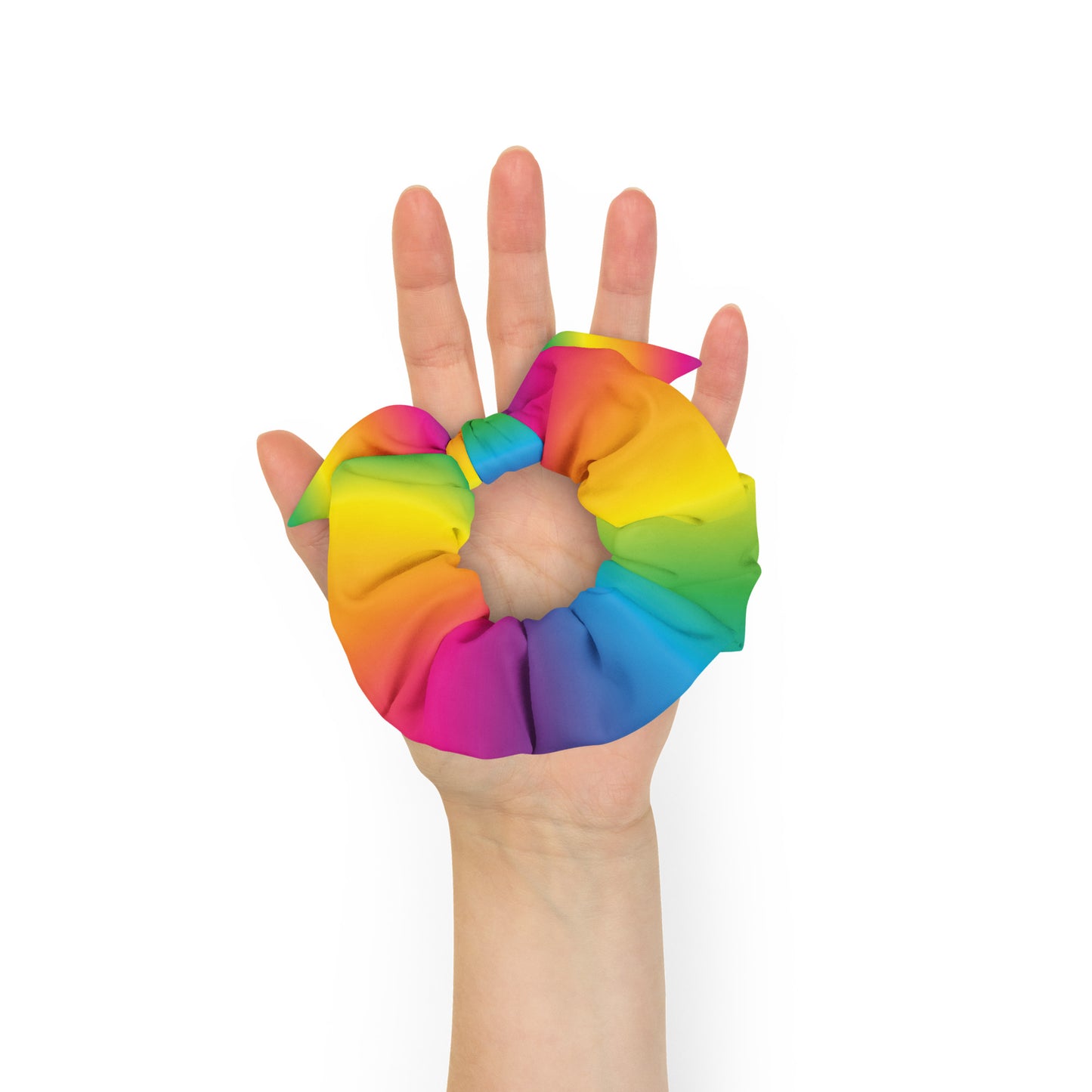 Rainbow Twist: The Color Pop Scrunchie