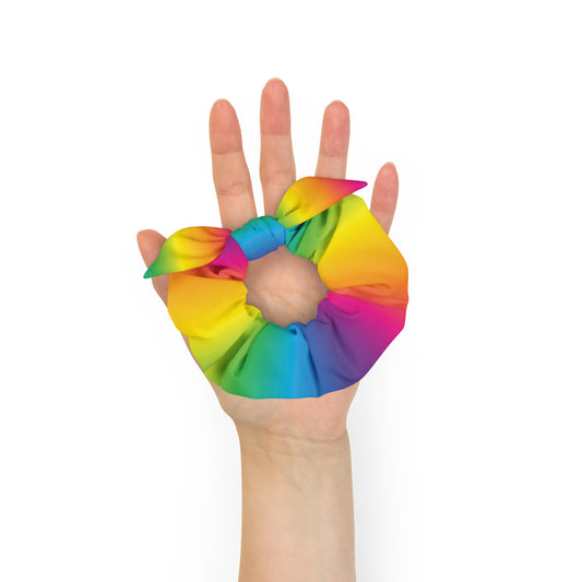 Rainbow Twist: The Color Pop Scrunchie