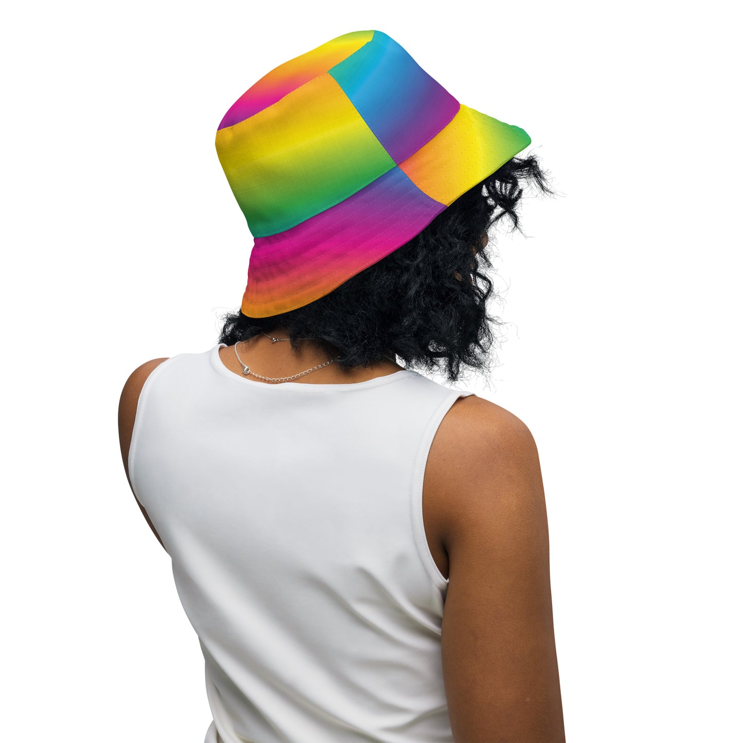 Rainbow Aura Reversible bucket hat