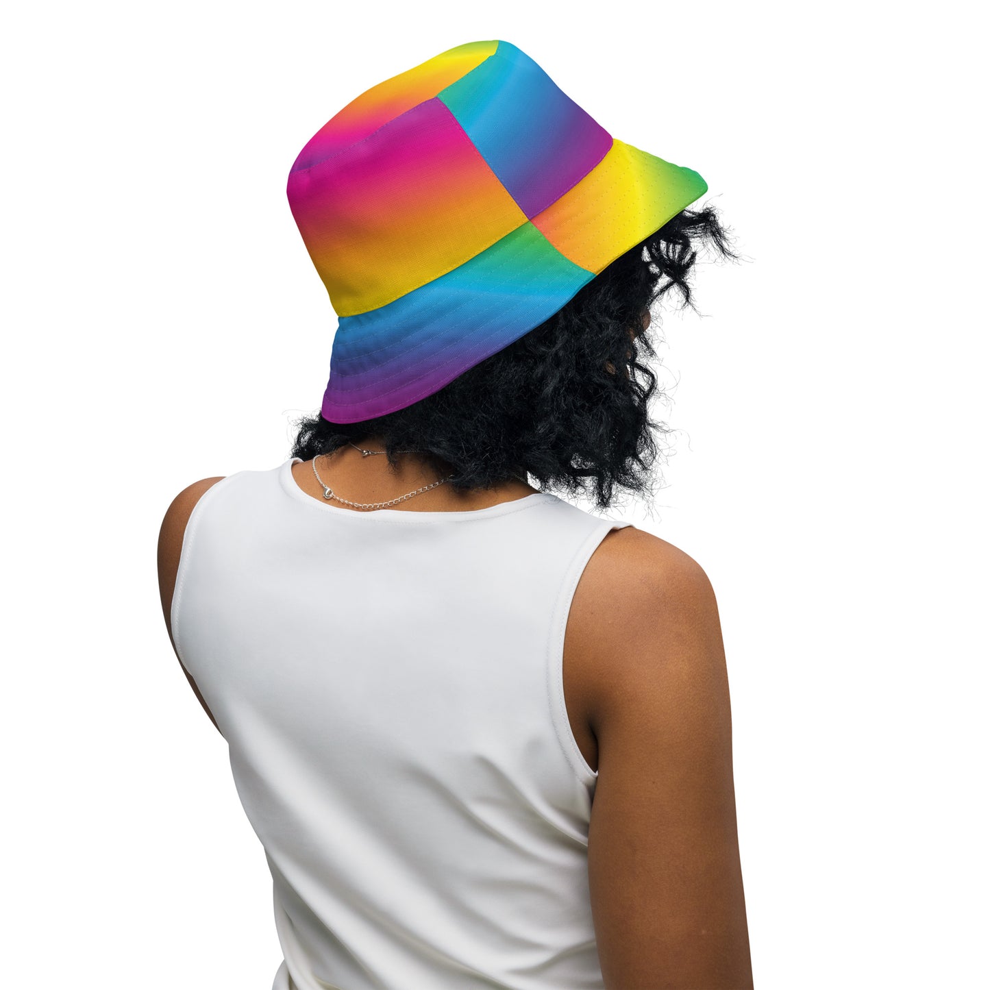 Rainbow Aura Reversible bucket hat