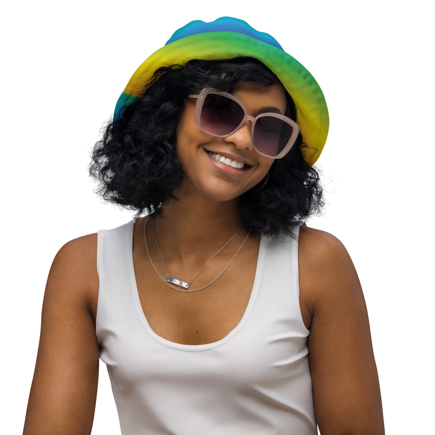 Rainbow Aura Reversible bucket hat