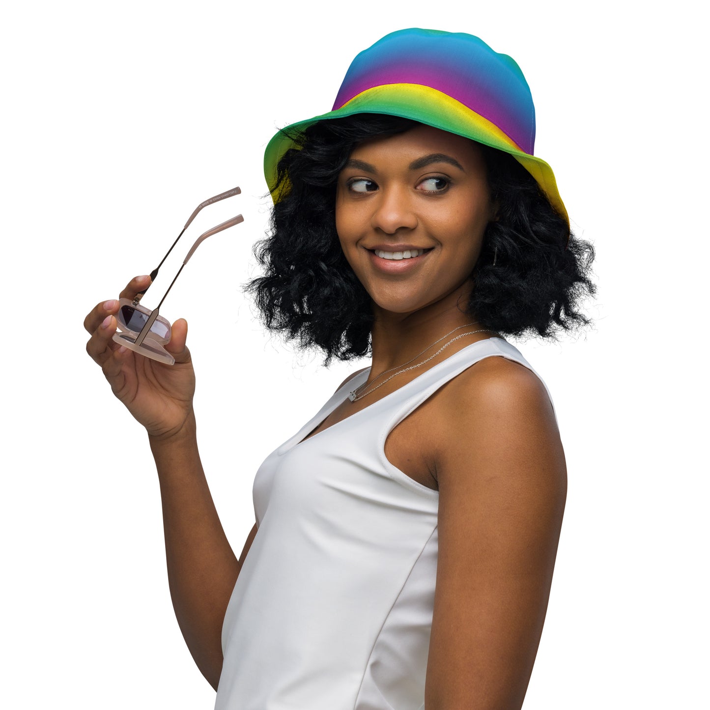 Rainbow Aura Reversible bucket hat