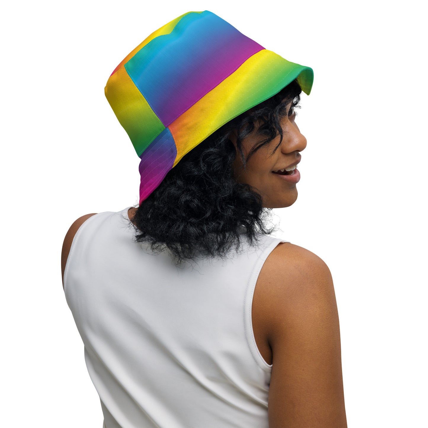 Rainbow Aura Reversible bucket hat