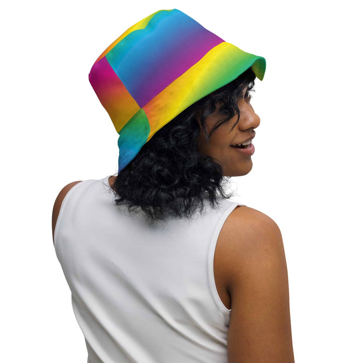 Rainbow Aura Reversible bucket hat